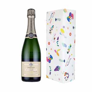 【紙箱ギフト包装付きセット】クロード・カザル ブラン・ド・ブラン N.V.(仏シャンパーニュ750ml)