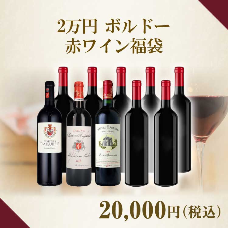 【追加販売】8周年記念2万円10本ボルドー赤ワイン福袋　(赤750ml x10本)