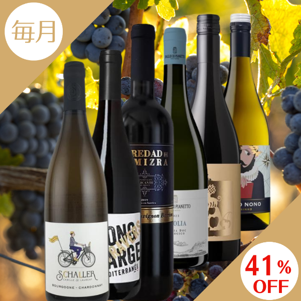 【ワインらくらく定期便】10,000円コース(バラエティ6本)