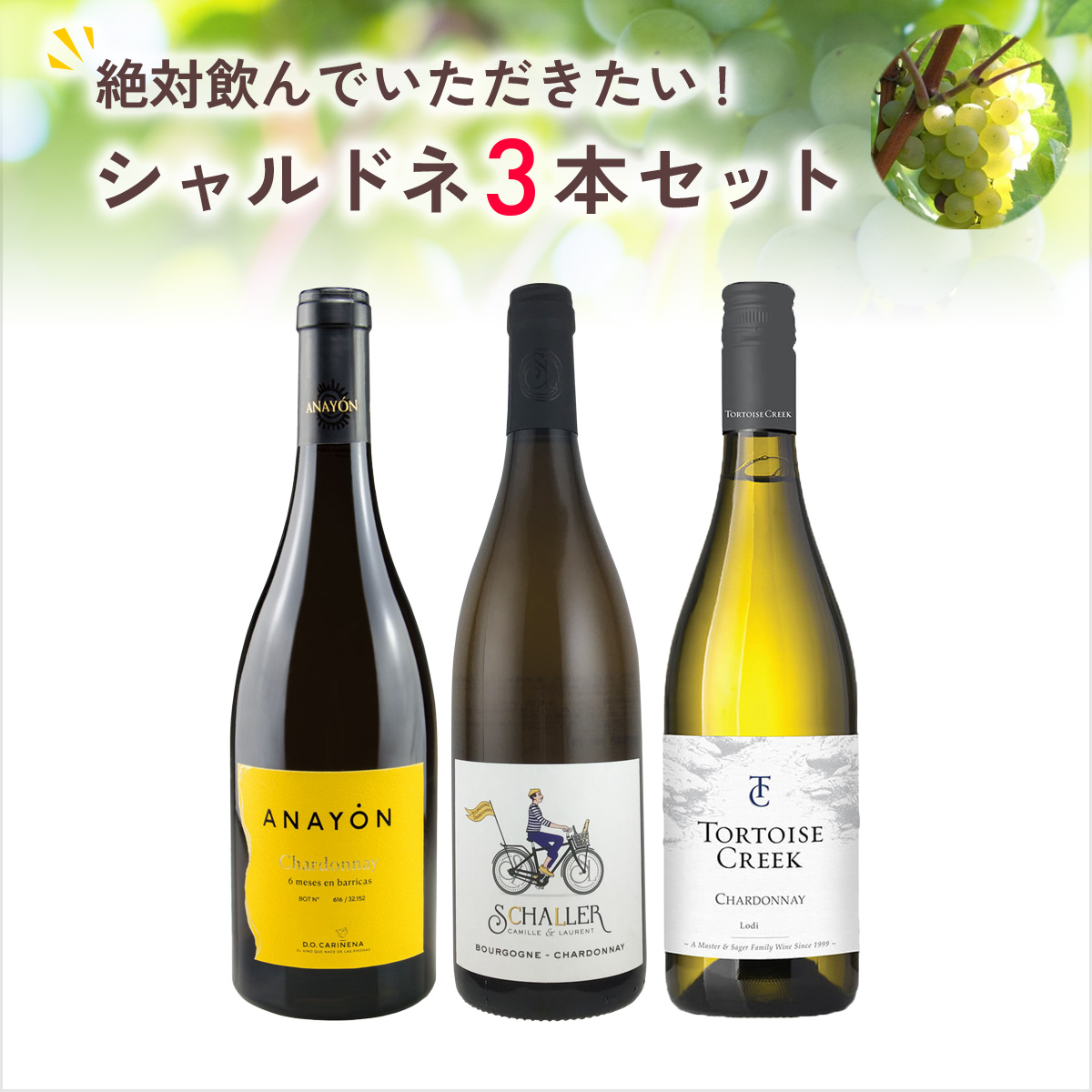 絶対に飲んでいただきたい各地のシャルドネ3本セット