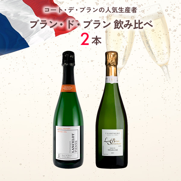コート・デ・ブランの人気生産者 ブラン・ド・ブランを飲み比べる(白泡750mlx2本)