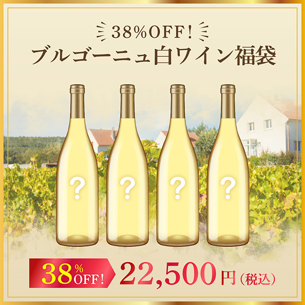 38%オフ！ブルゴーニュ白ワイン福袋（白750mlx4本）
