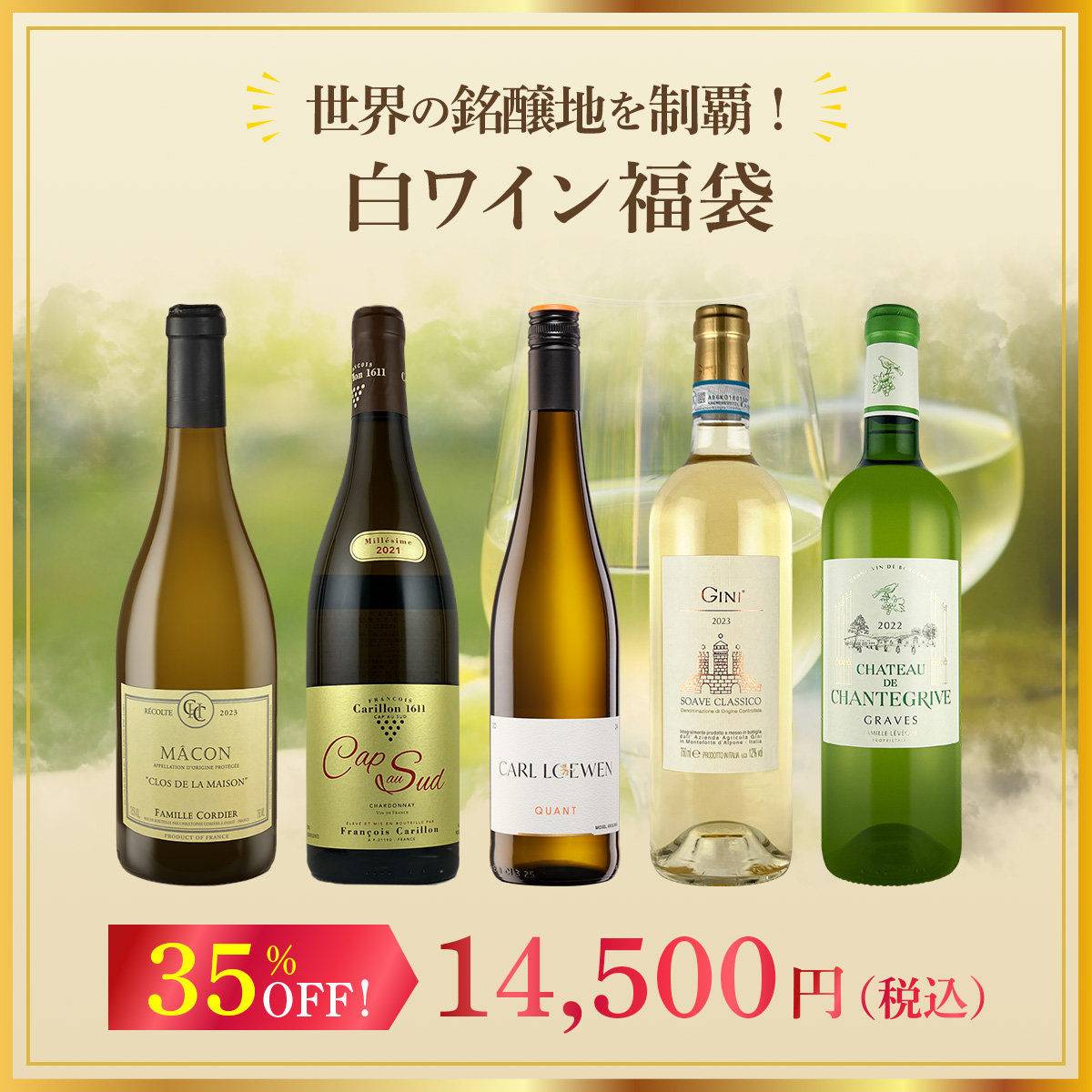 世界の銘醸地を制覇！白ワイン福袋！