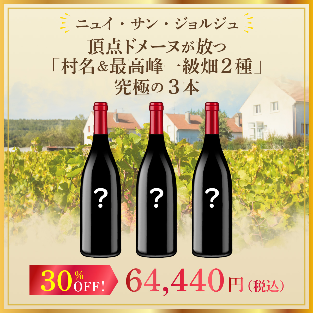 ニュイ・サン・ジョルジュの頂点ドメーヌが放つ「村名＆最高峰一級畑2種」究極の3本コレクション