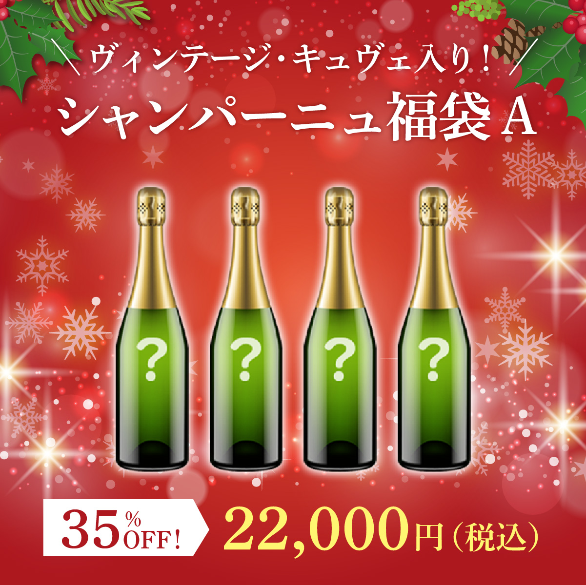 ヴィンテージ・キュヴェ入り！シャンパーニュ福袋A(泡750ml x4本）