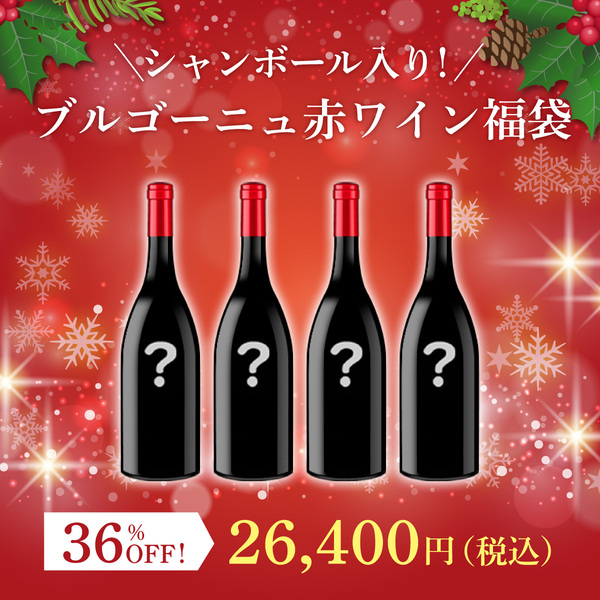 シャンボール入り！ブルゴーニュ赤ワイン福袋(赤750ml x4本）