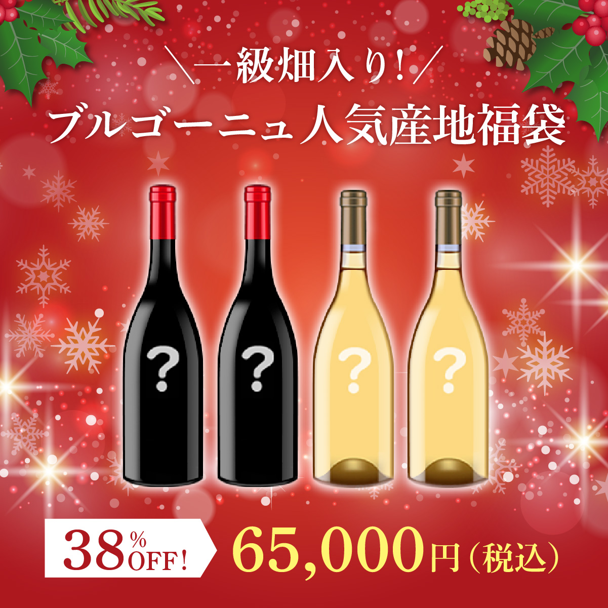 一級畑入り！ブルゴーニュ人気産地福袋(赤750ml x2本,白750ml x2本）