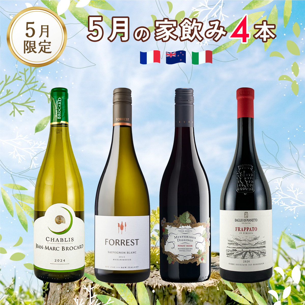 ★240時間 ポイント10倍祭り★5月の家飲みセット（750mlx4本）
