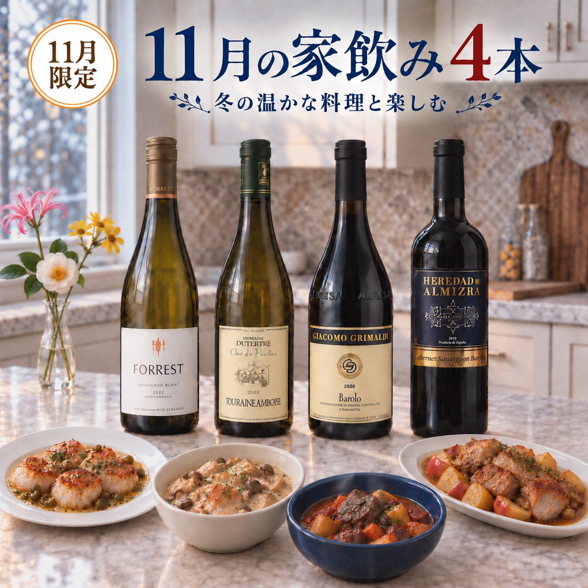 11月の家飲みセット（750mlx4本）