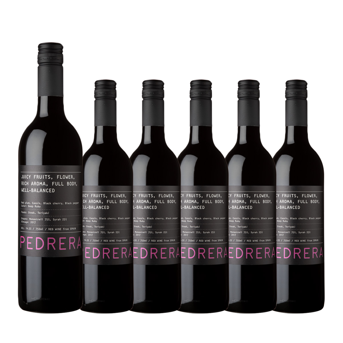 【お買い得な6本パック 20%OFF♪】フアン・ヒル ペドレラ(スペイン フミーリャ産赤750ml)