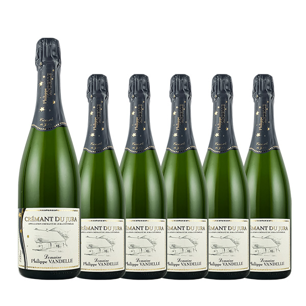 【お買い得な6本パック 今なら30%OFF♪】フィリップ・ヴァンデル クレマン・デュ・ジュラ・ブリュットN.V.(仏ジュラ産泡 750ml)