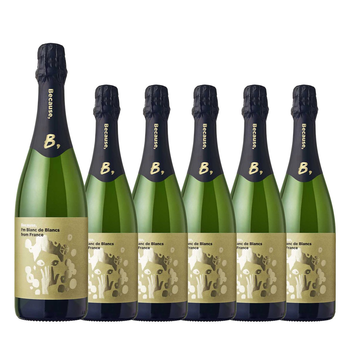 ★値上げ前 ポイント10倍還元★【お買い得な6本パック 20%OFF♪】『ビコーズ』フランス産泡 ブラン・ド・ブラン(フランス産泡750ml×6本)