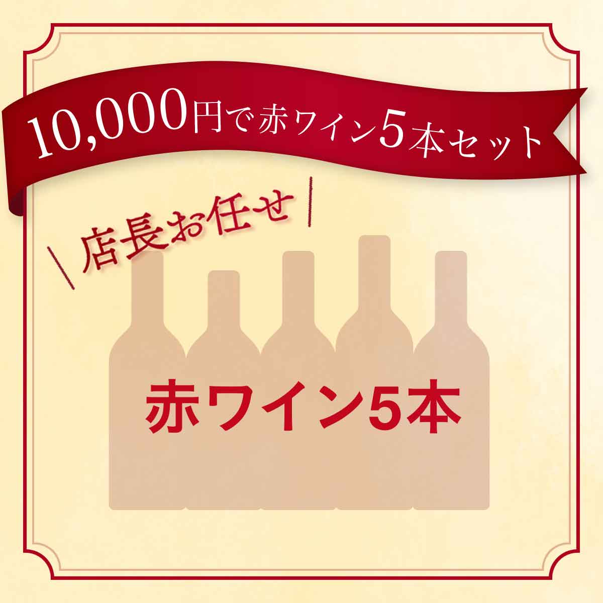 【ソムリエお任せセット】10,000円で赤ワイン5本セット