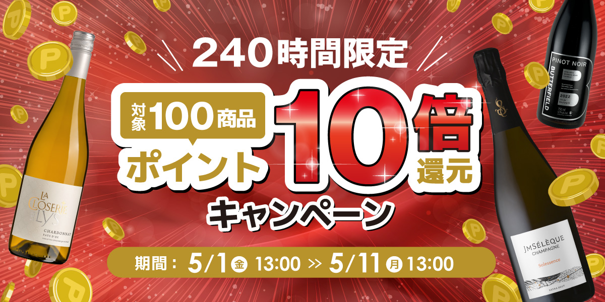 240時間限定 対象100商品ポイント10倍還元キャンペーン