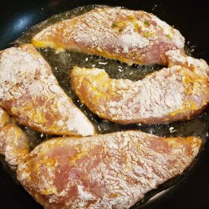 鶏胸肉の蜂蜜レモンソース　レシピ１
